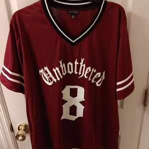 Dolls KillCurrent Mood Brand Unbothered Short Sleeve Baseball JerseyPreowned Lg